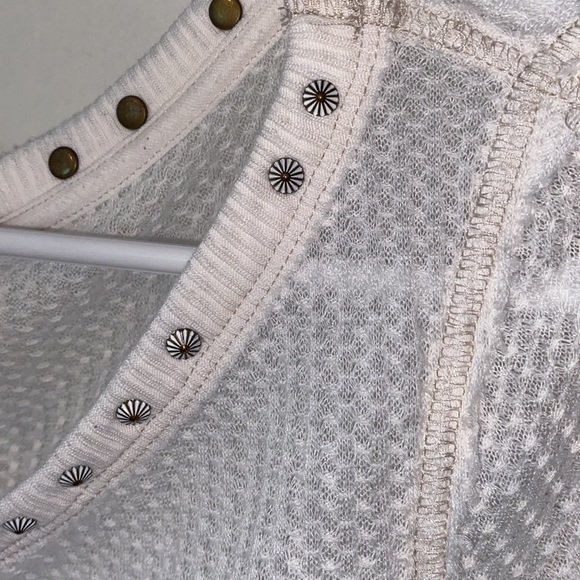 We the Free Free People Star studded long sleeve waffle knit top - Picture 3 of 10